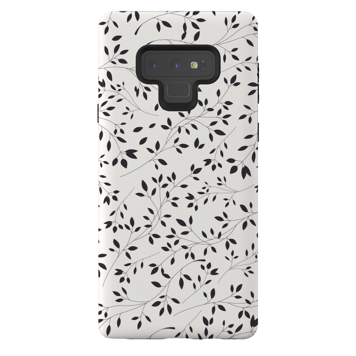 Galaxy Note 9 StrongFit Delicate Floral B&W by Jelena Obradovic