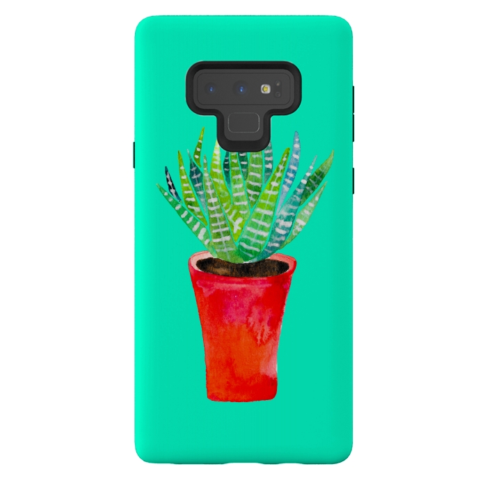 Galaxy Note 9 StrongFit Potted Succulent  by Amaya Brydon