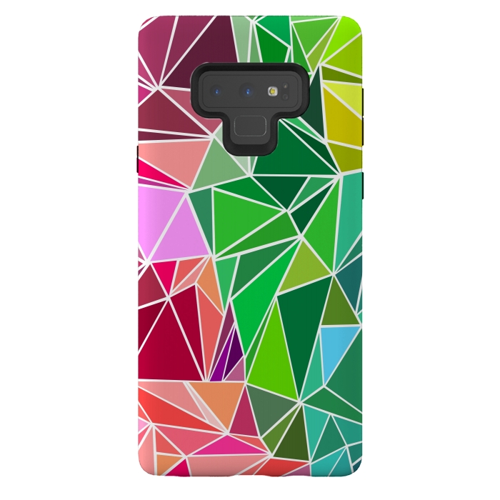 Galaxy Note 9 StrongFit Polygonal colorful pattern by Dhruv Narelia
