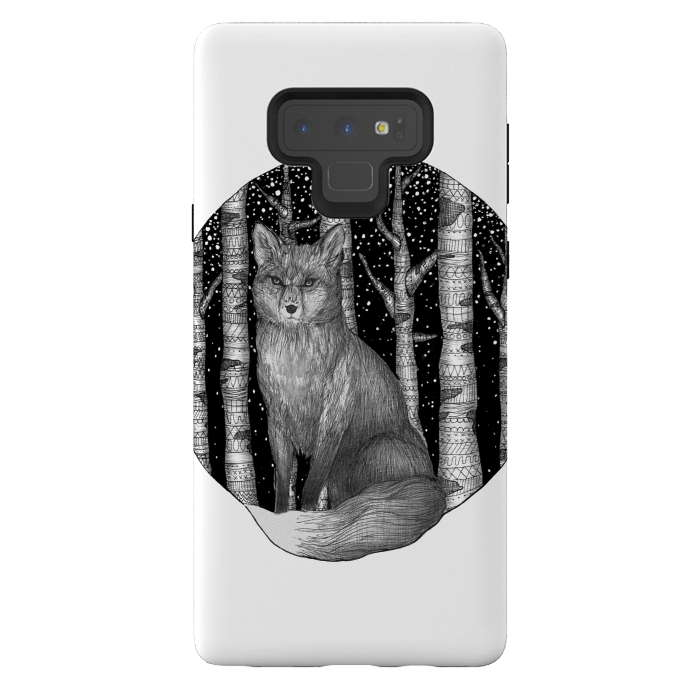 Galaxy Note 9 StrongFit Fox and Forest by ECMazur 