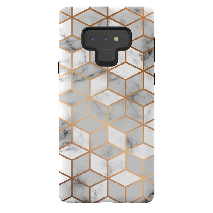 Galaxy Note 9 StrongFit Marble Geometry 007 by Jelena Obradovic