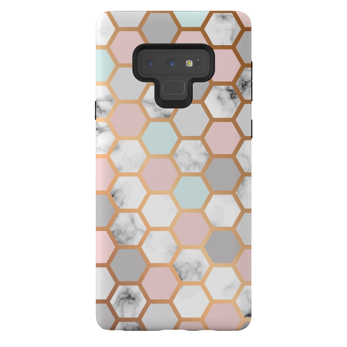 Galaxy Note 9 StrongFit Marble Geometry 025 by Jelena Obradovic