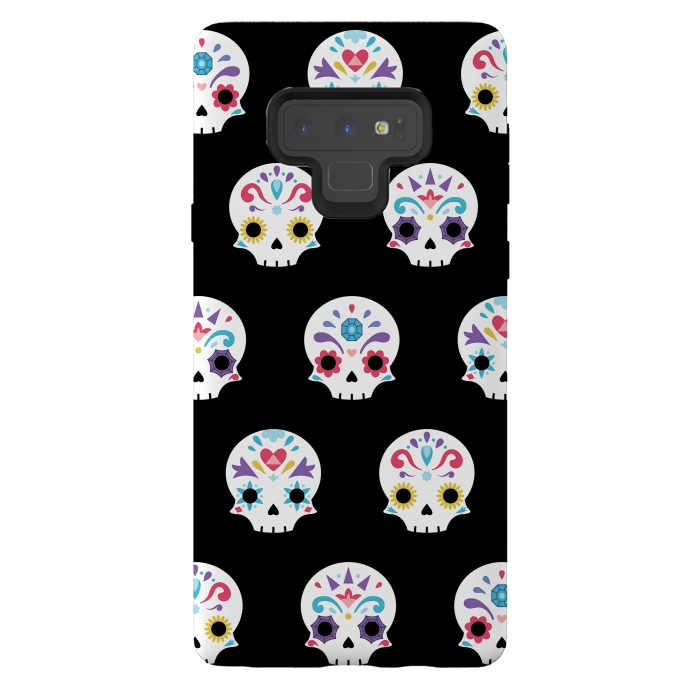 Galaxy Note 9 StrongFit Cute sugar skull  by Laura Nagel