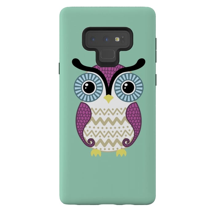 Galaxy Note 9 StrongFit Cute owl by Laura Nagel