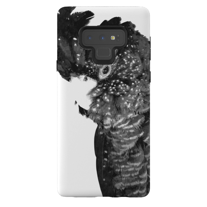 Galaxy Note 9 StrongFit Black and White Cockatoo by Alemi