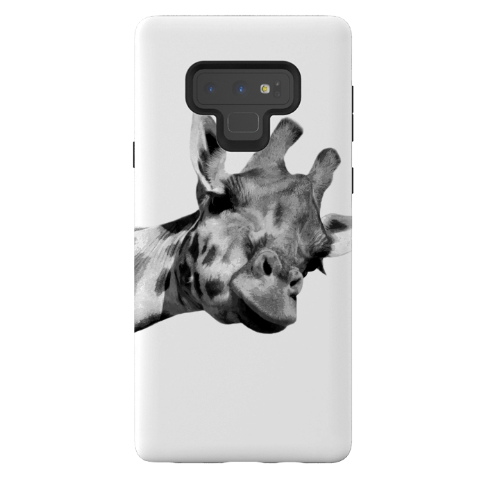 Galaxy Note 9 StrongFit Black and White Giraffe by Alemi