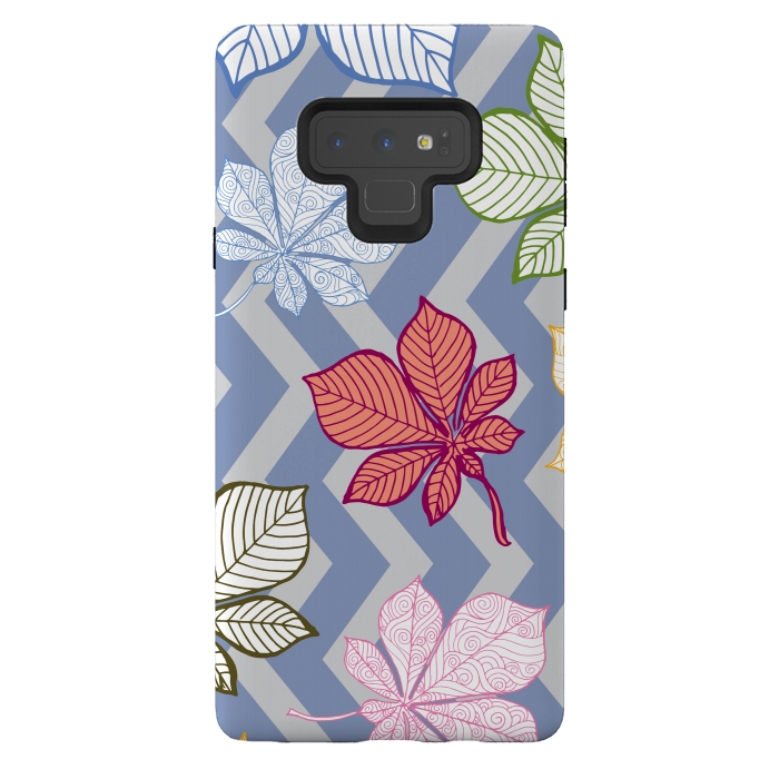 Galaxy Note 9 StrongFit Autumn Leaves Pattern IV by Bledi