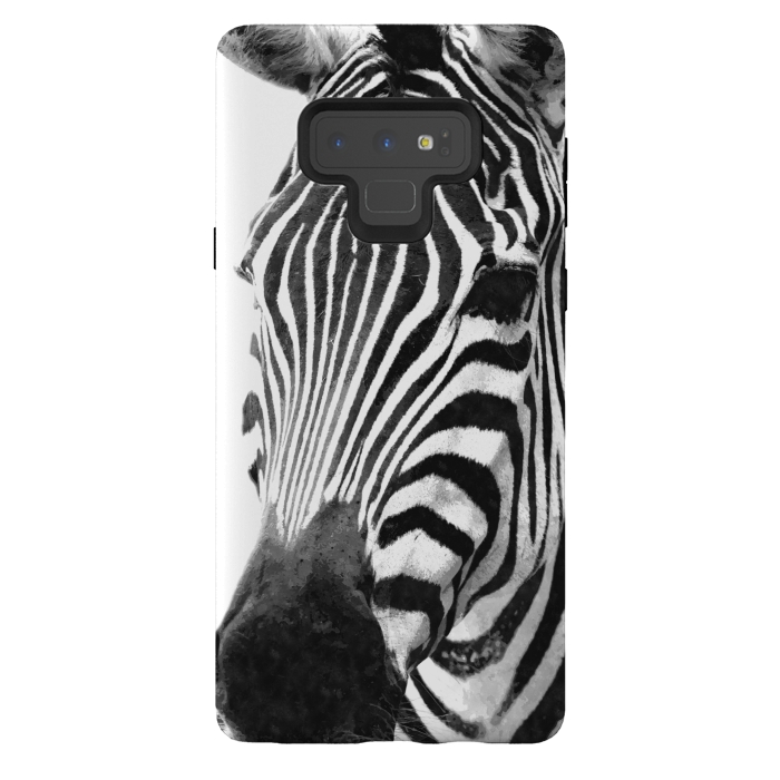 Galaxy Note 9 StrongFit Black and White Zebra by Alemi