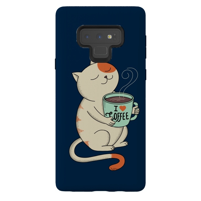 Galaxy Note 9 StrongFit Cat and Coffee 2 by Coffee Man