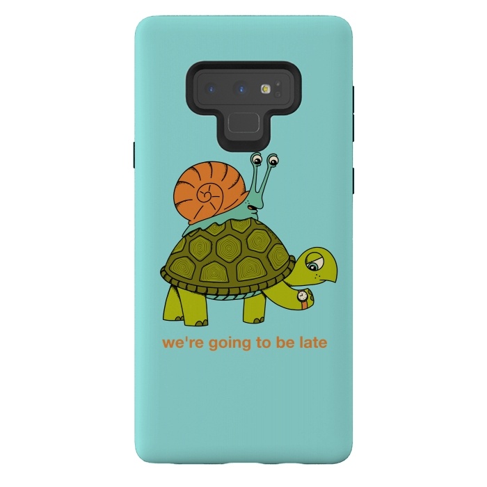 Galaxy Note 9 StrongFit Turtle and Snail-2 by Coffee Man