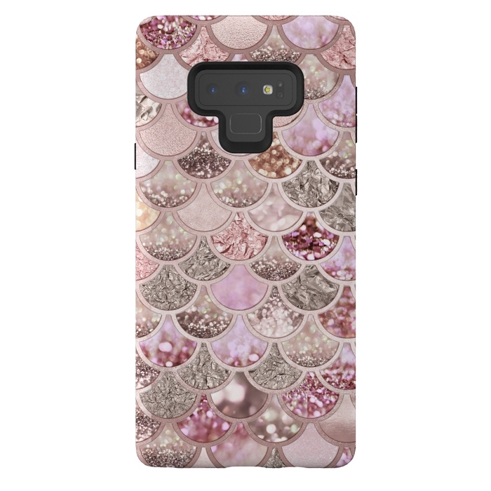 Galaxy Note 9 StrongFit Multicolor Pink & Rose Gold Mermaid Scales by  Utart