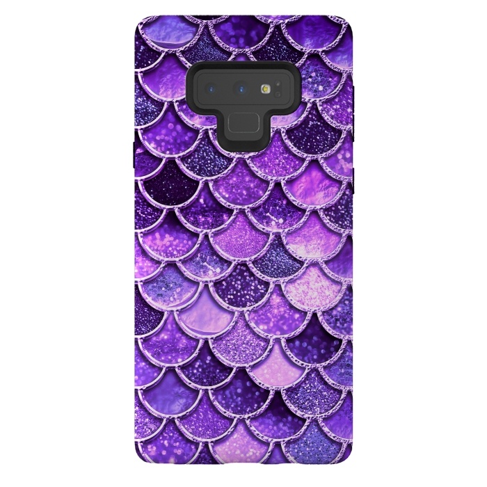 Galaxy Note 9 StrongFit Ultra Violet Glitter Mermaid Scales by  Utart