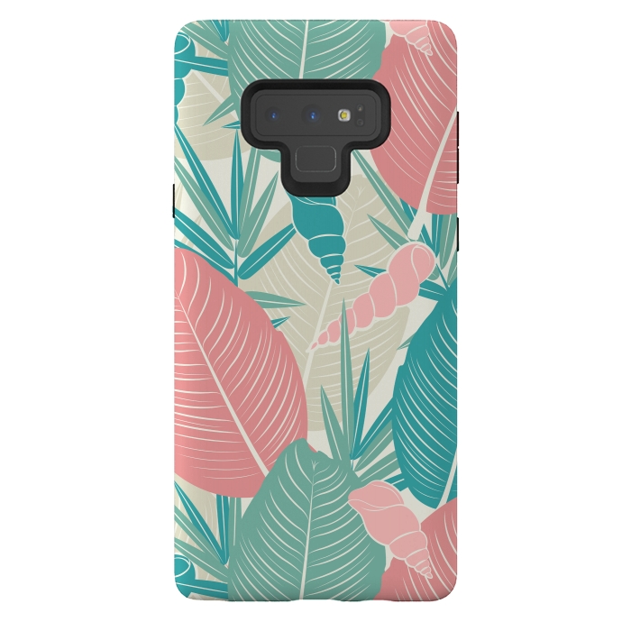 Galaxy Note 9 StrongFit Tropical Watercolor Flower Pattern XII by Bledi