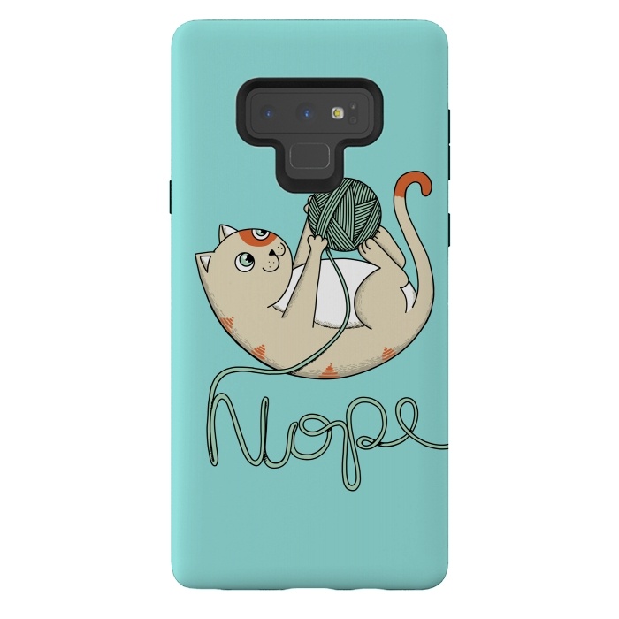 Galaxy Note 9 StrongFit Cat nope 2 by Coffee Man