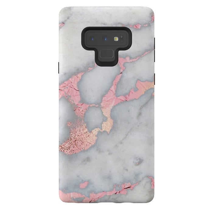 Galaxy Note 9 StrongFit Marble with Rose Gold Veins by  Utart