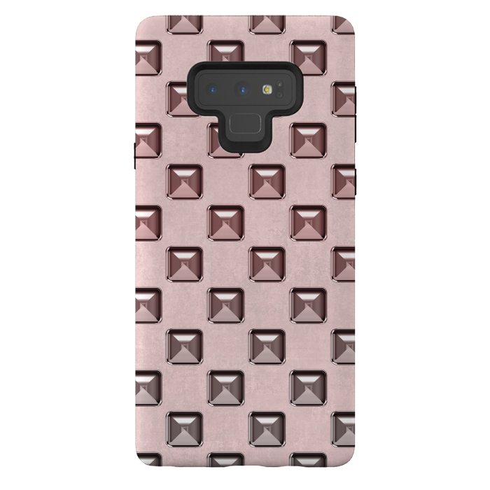 Galaxy Note 9 StrongFit Soft Pink Shiny Gemstones by Andrea Haase