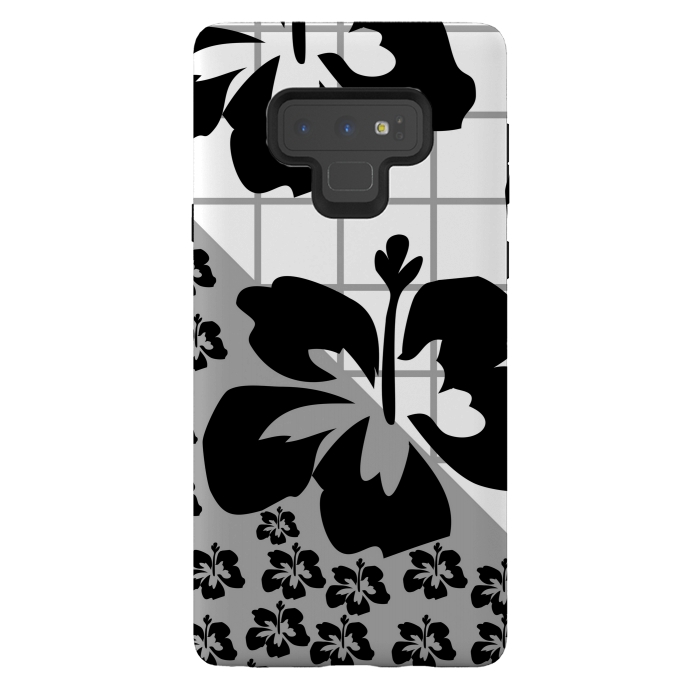 Galaxy Note 9 StrongFit FLORAL PATTERN WITH CHECKS by MALLIKA