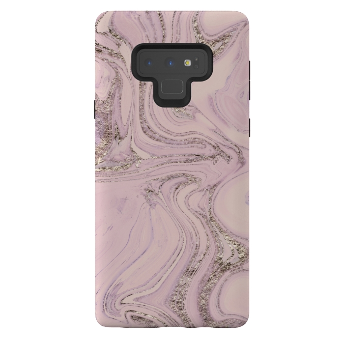 Galaxy Note 9 StrongFit Glamorous Sparke Soft Pink Marble 2 by Andrea Haase