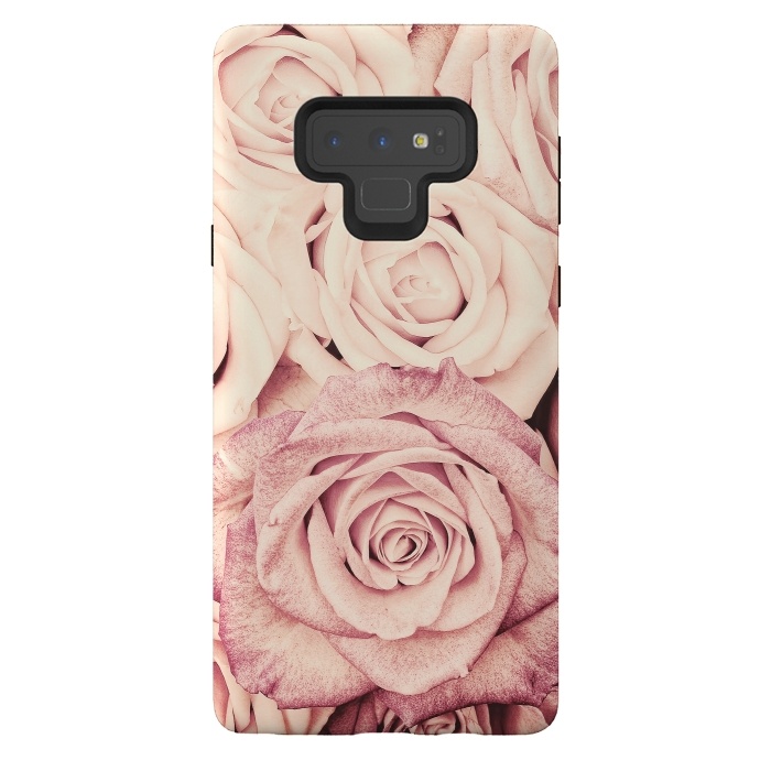 Galaxy Note 9 StrongFit Pink Vintage Roses by  Utart