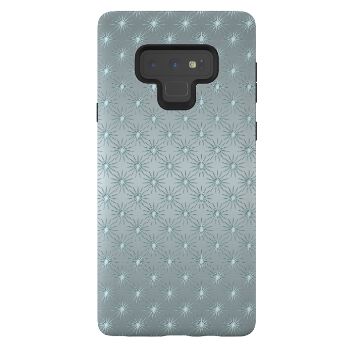 Galaxy Note 9 StrongFit Turquoise Star Pattern by Andrea Haase