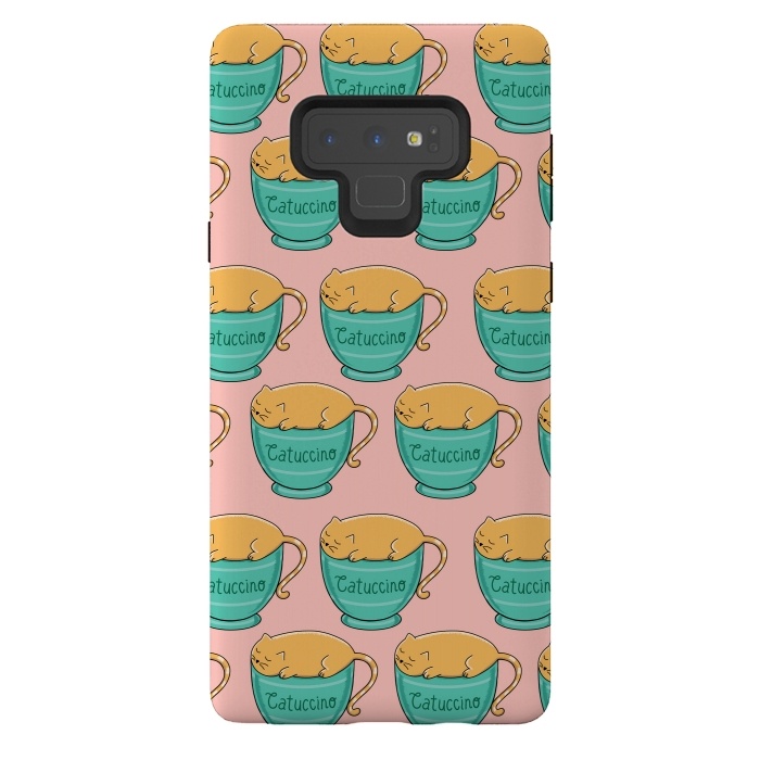 Galaxy Note 9 StrongFit Catuccino Pattern 2 by Coffee Man