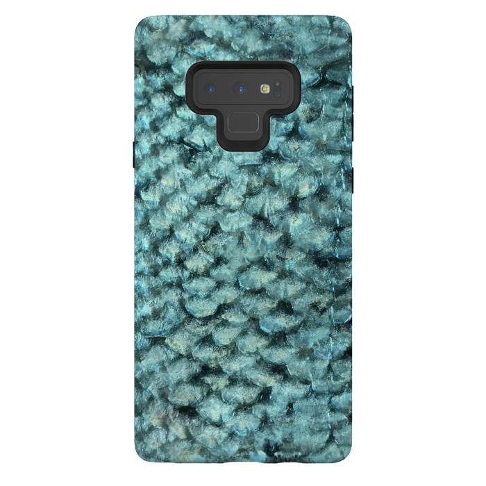 Galaxy Note 9 StrongFit Shimmering Fish Scale  by Andrea Haase