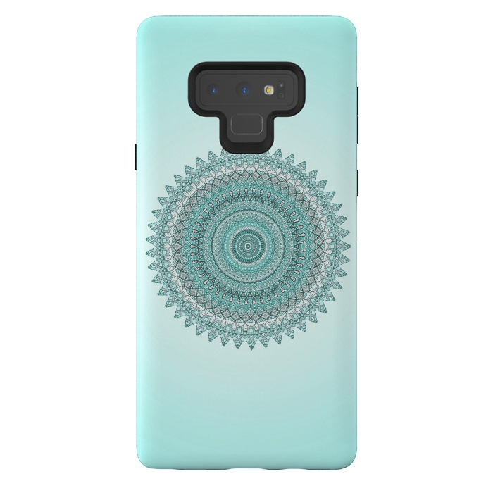 Galaxy Note 9 StrongFit Magical Teal Mandala by Andrea Haase