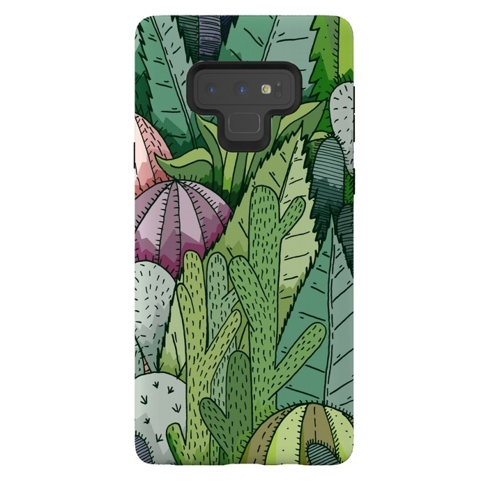 Galaxy Note 9 StrongFit Cactus Garden by Steve Wade (Swade)