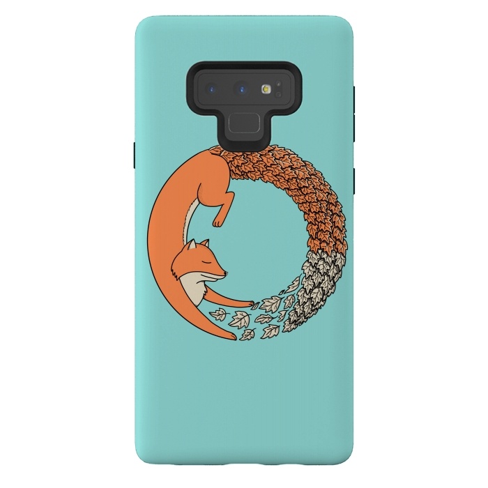 Galaxy Note 9 StrongFit Fox Circle by Coffee Man