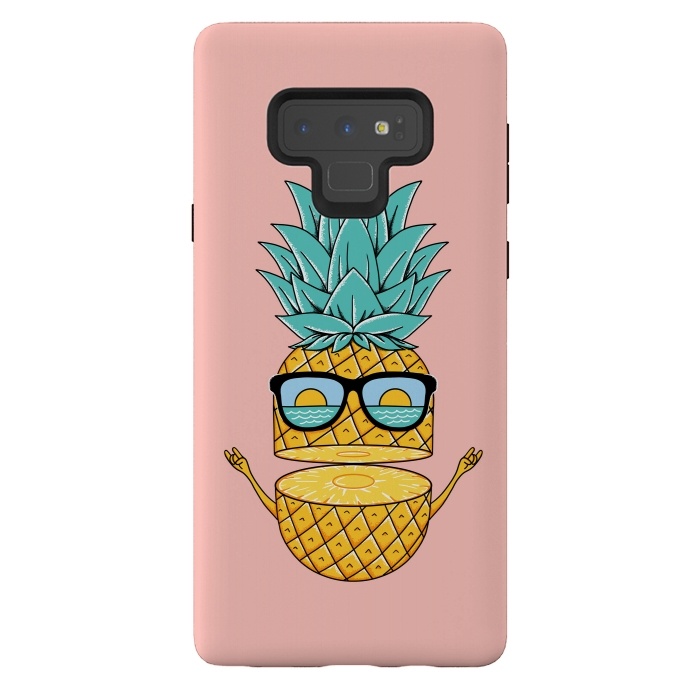 Galaxy Note 9 StrongFit Pineapple Sunglasses Pink by Coffee Man