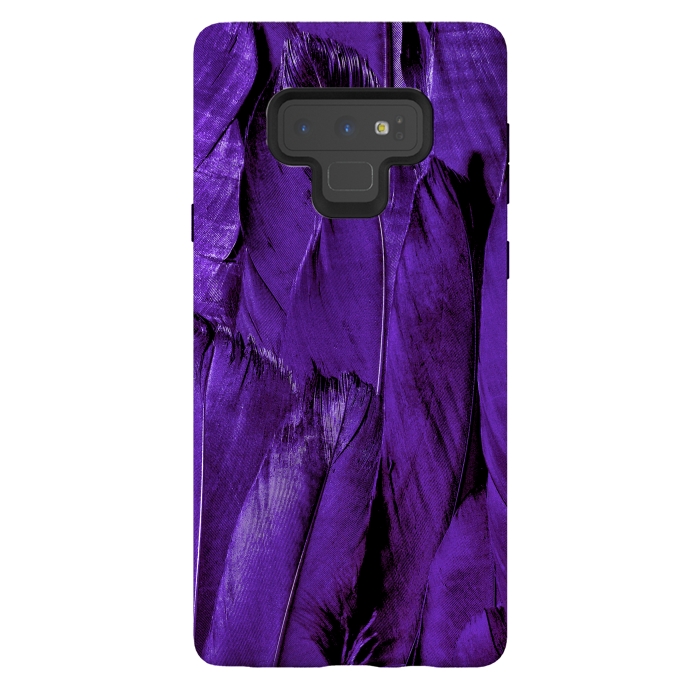 Galaxy Note 9 StrongFit Purple Feathers by Andrea Haase