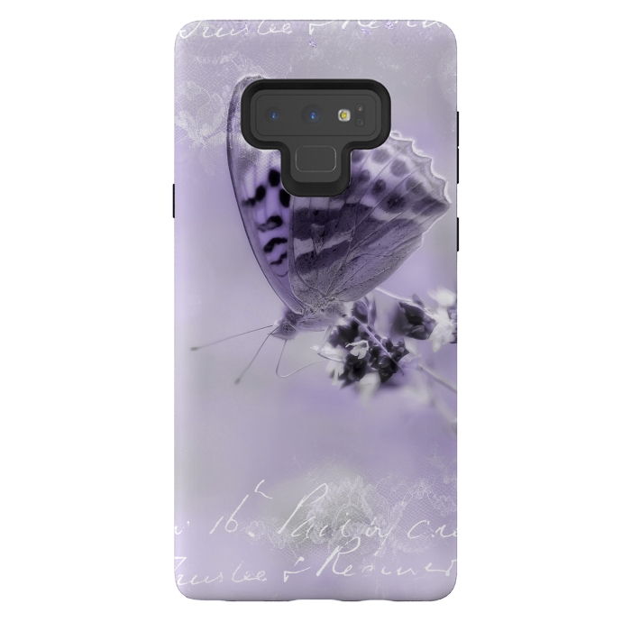 Galaxy Note 9 StrongFit Purple Butterfly by Andrea Haase
