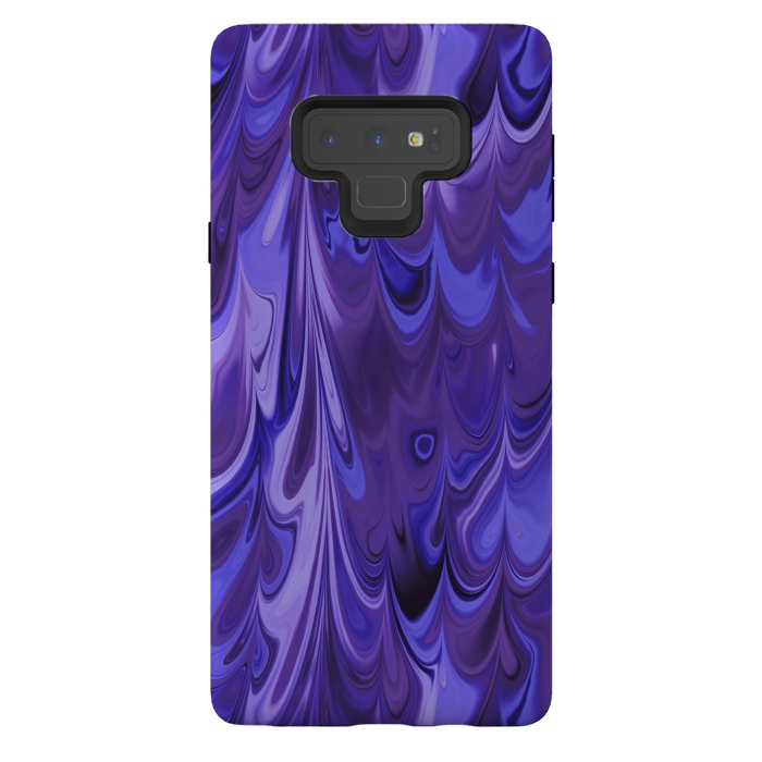 Galaxy Note 9 StrongFit Purple Faux Marble 2 by Andrea Haase