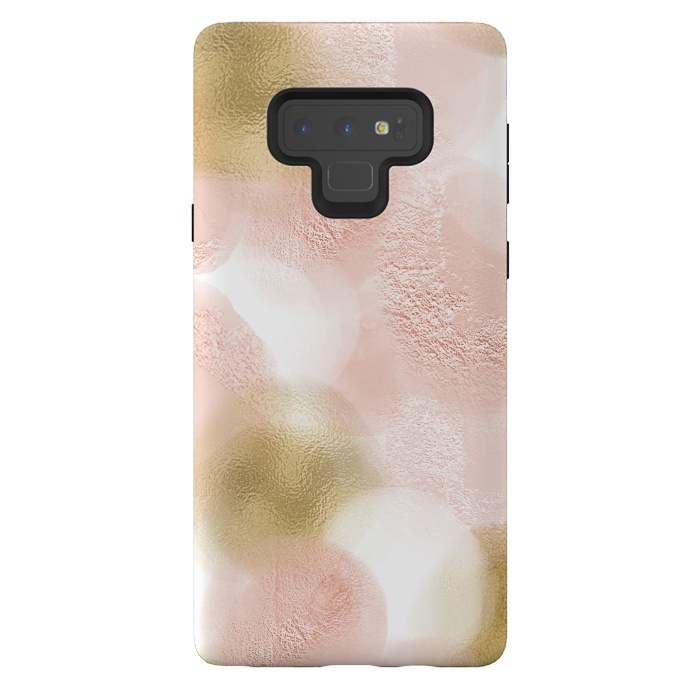 Galaxy Note 9 StrongFit Gold and Pink Blush Dots by  Utart
