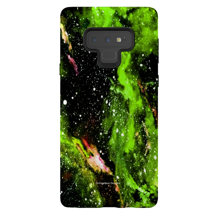 Galaxy Note 9 StrongFit Green Galaxy by Gringoface Designs