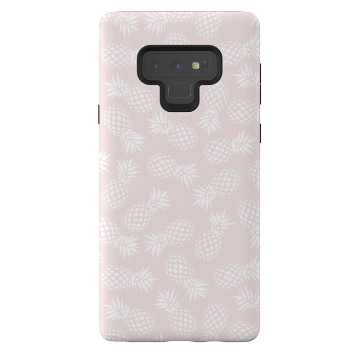 Galaxy Note 9 StrongFit Pineapple pattern on pink 022 by Jelena Obradovic