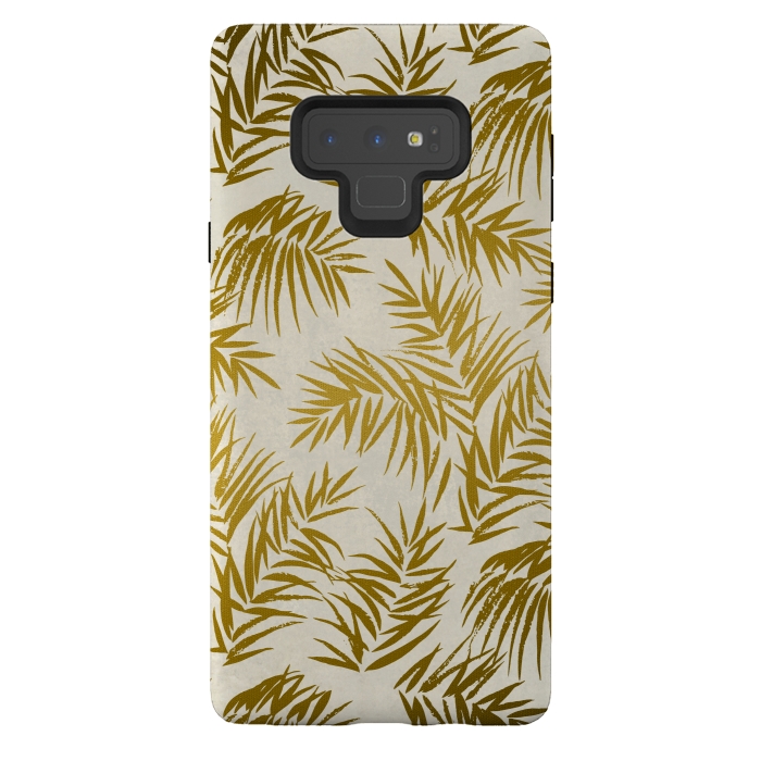 Galaxy Note 9 StrongFit Golden Palm Leaves 2 by Andrea Haase