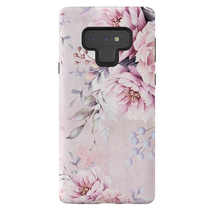 Galaxy Note 9 StrongFit Vintage roses and Peonies by  Utart