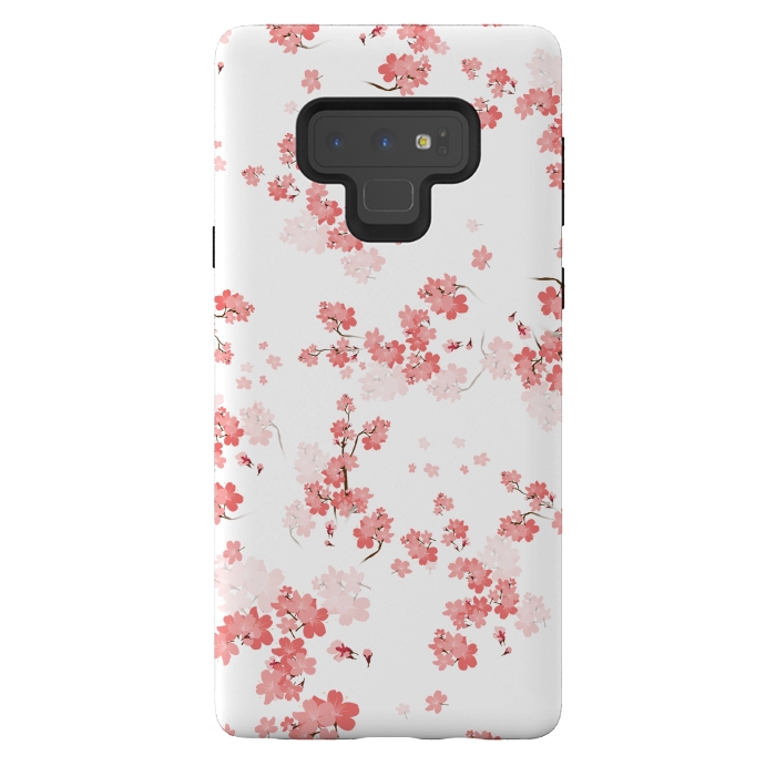 Galaxy Note 9 StrongFit Cherry Flower (spring floral pattern) by Bledi