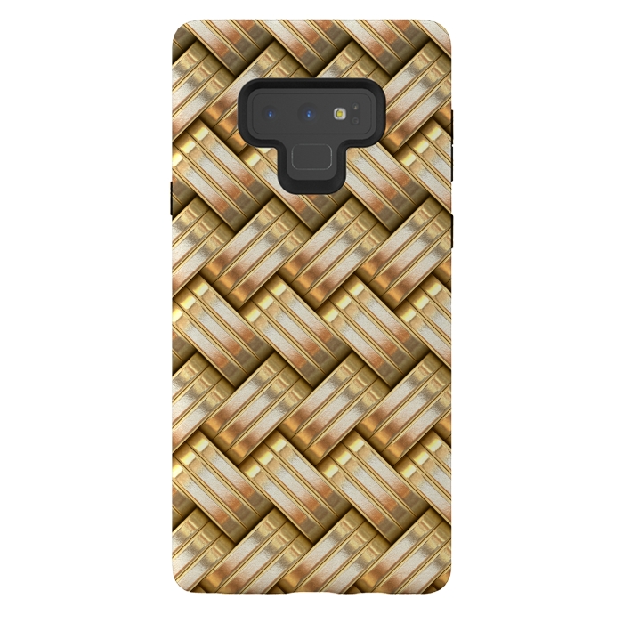 Galaxy Note 9 StrongFit Golden Weave by Andrea Haase