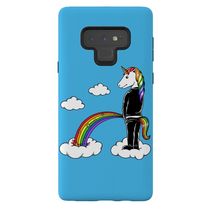 Galaxy Note 9 StrongFit Unicorn Rainbow Blue by Coffee Man