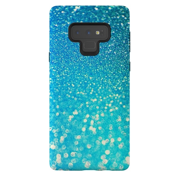 Galaxy Note 9 StrongFit Ocean Teal Blue Glitter by  Utart