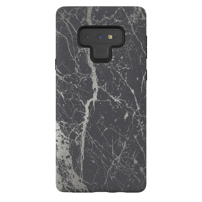 Galaxy Note 9 StrongFit Elegant Silver Marble 2 by Andrea Haase