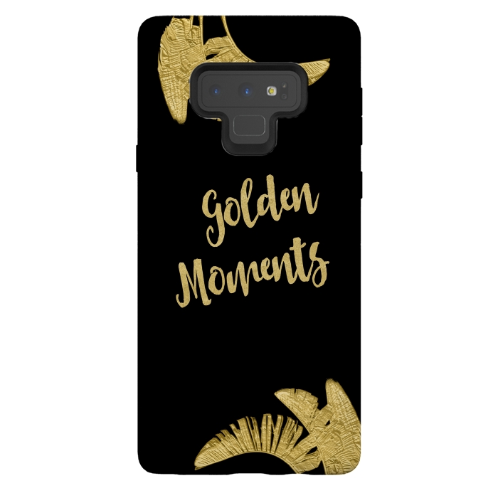 Galaxy Note 9 StrongFit Golden Moments Palm Leaves by Andrea Haase