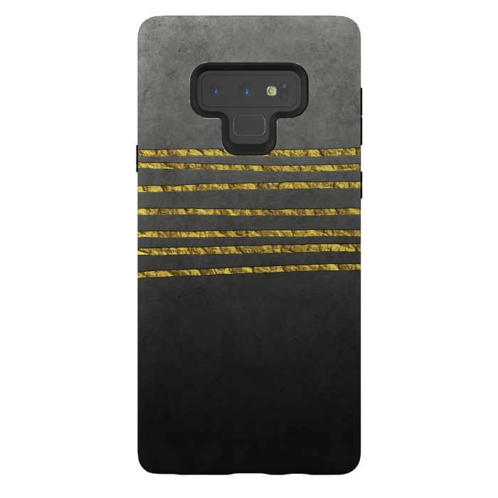 Galaxy Note 9 StrongFit Golden Glamour Lines by Andrea Haase