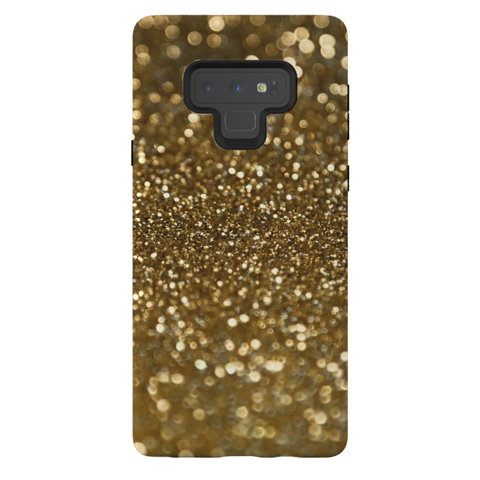 Galaxy Note 9 StrongFit Glittering Faux Gold Glitter by Andrea Haase
