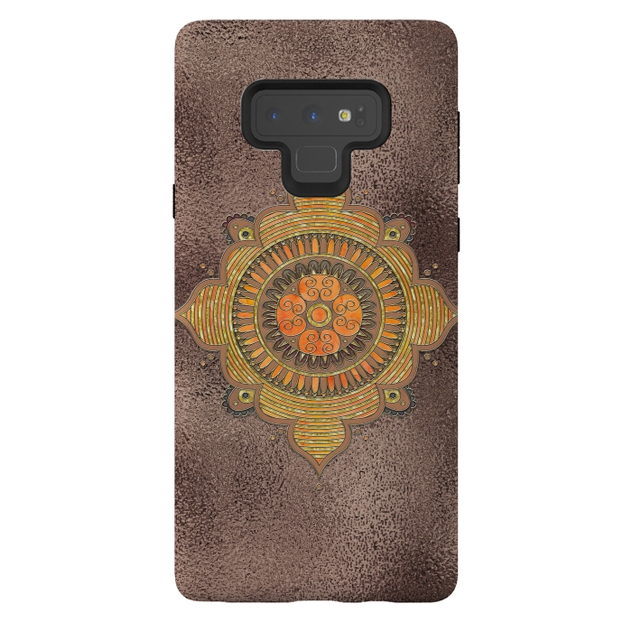 Galaxy Note 9 StrongFit Mandala On Copper 2 by Andrea Haase
