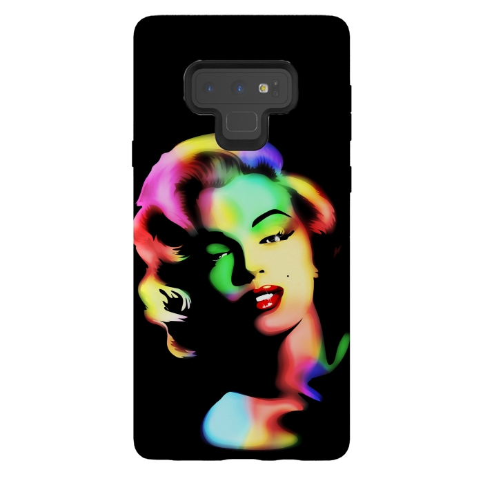 Galaxy Note 9 StrongFit Marilyn Monroe Rainbow Colors  by BluedarkArt