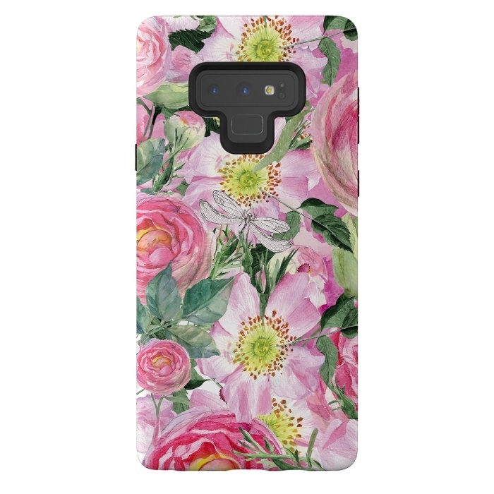 Galaxy Note 9 StrongFit Vintage Dog Roses by  Utart
