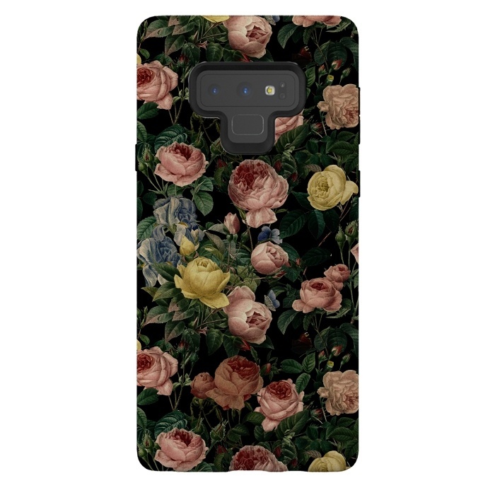 Galaxy Note 9 StrongFit Night Vintage Roses by  Utart